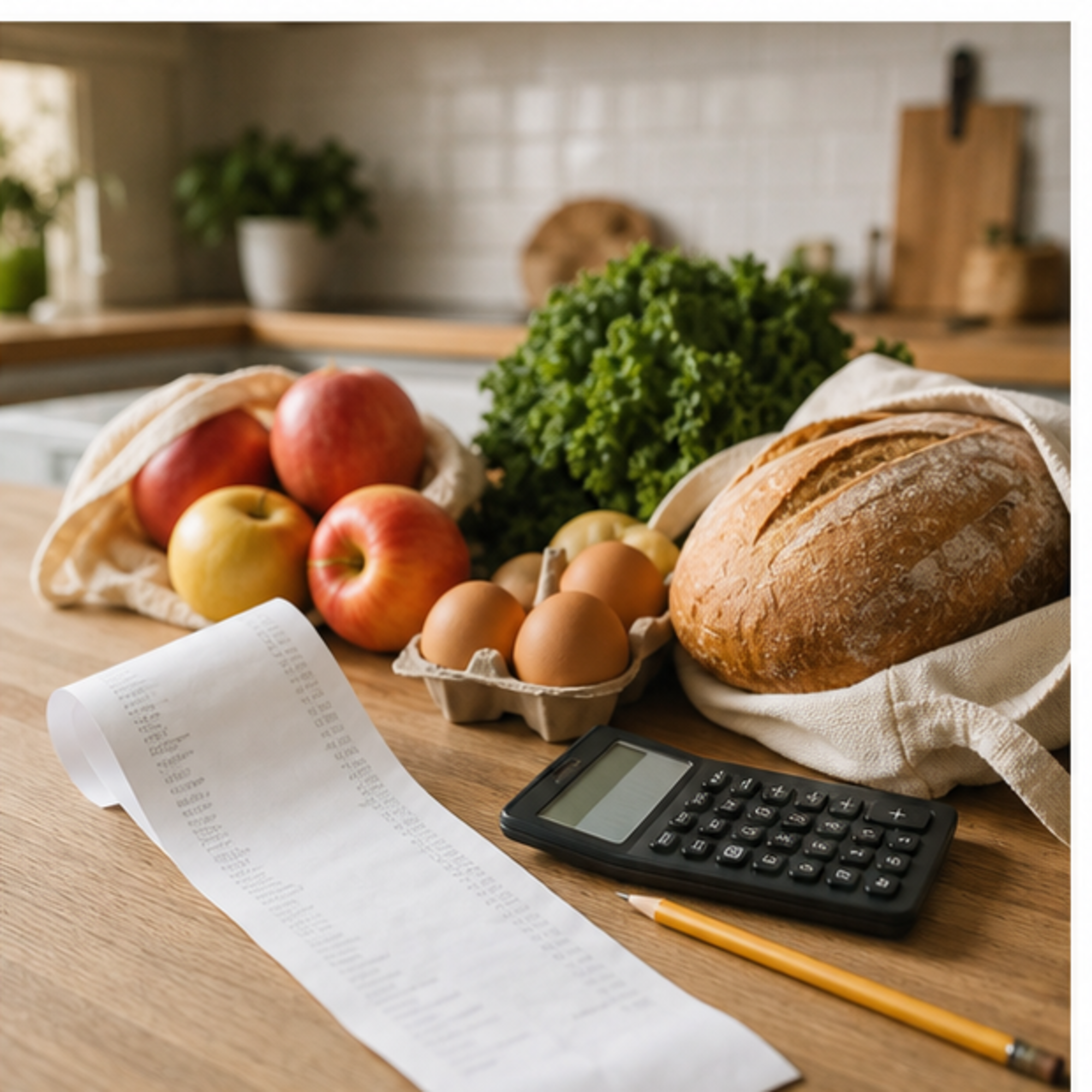Stock photo of fresh groceries and produce