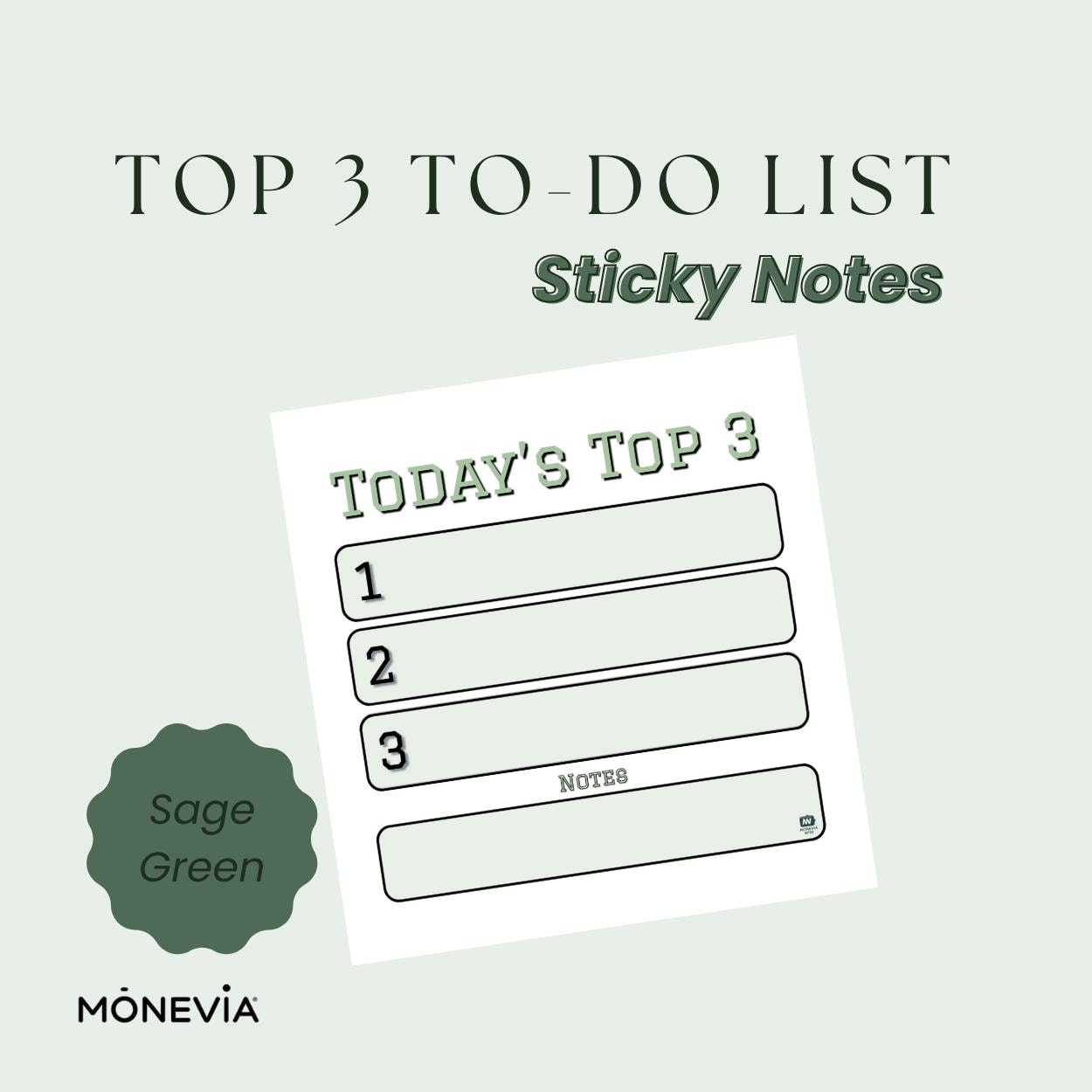 Top 3 To-Do List Sticky Notes