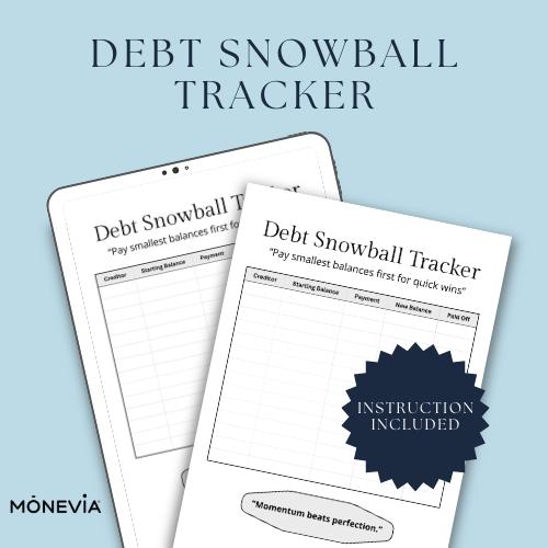 Debt Snowball Tracker Printable