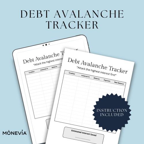 Debt Avalanche Tracker Printable
